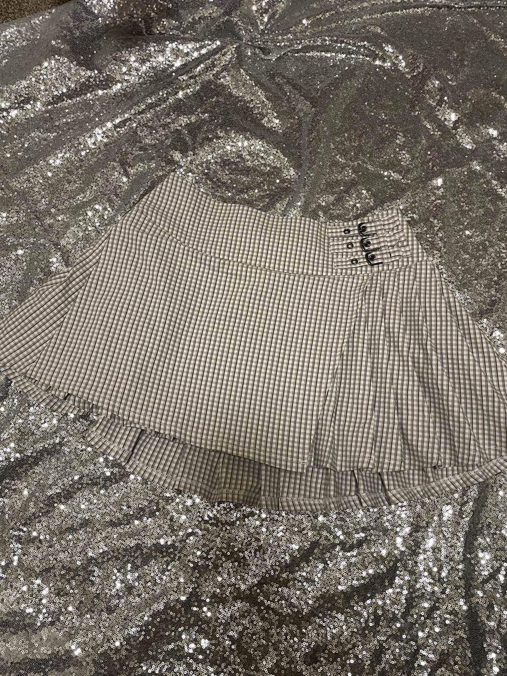 Pleated Plaid Skirt